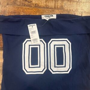 RSQ Dark Blue Tee with White Number Graphic